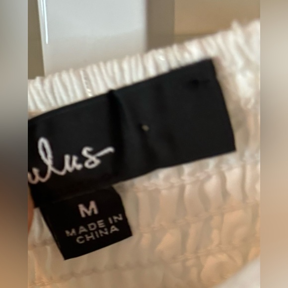 Jacquard Tie Sleeve Ivory Lulus Floral Metallic Stitched Dress-Size Medium - Picture 7 of 16